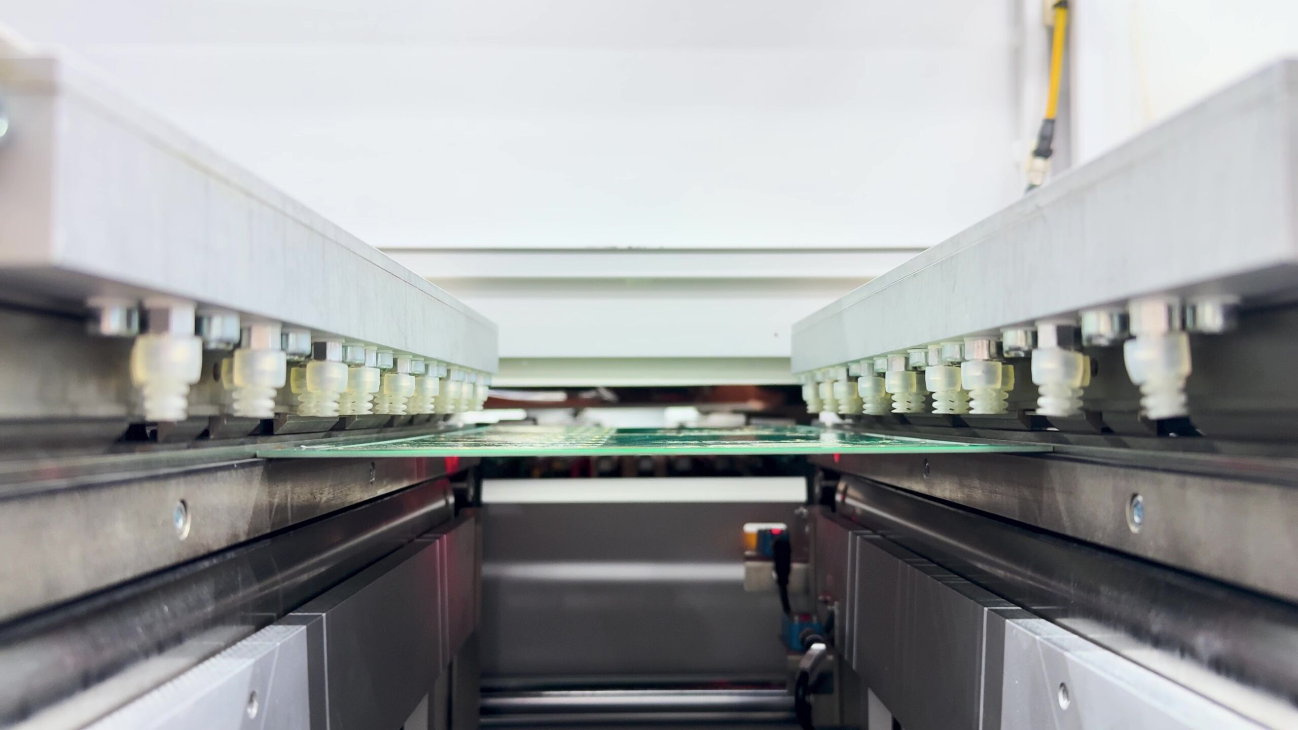 A board slides into the Europlacer A2 at Brynleigh Technology