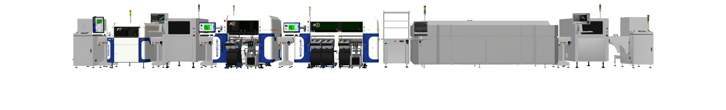 The Europlacer SMT Pick and Place line